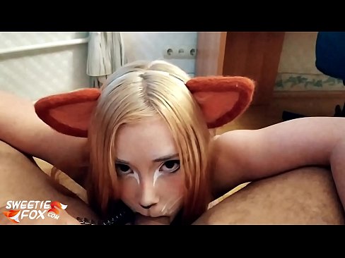 ❤️ E folo e Kitsune le titi ma le cum i lona gutu Pono fa'afafine ❤